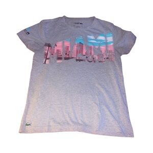 Lacoste Grey Miami Open Tee